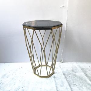 Mesas <span class=keywords><strong>de</strong></span> esquina <span class=keywords><strong>de</strong></span> vidrio y mármol <span class=keywords><strong>de</strong></span> acero inoxidable personalizadas para sala <span class=keywords><strong>de</strong></span> estar, gran oferta - Product Image 4