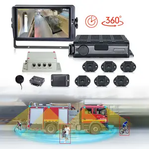 STONKAM 3d 6 channel 360 degree bird view camera monitoring system for truck bus whole sale waterproof with recording