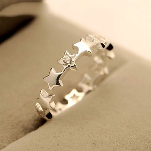 Anello Aperto con Zircone a Stella per Donne, Elegante e Raffinato Gioiello Regolabile - Product Image 1