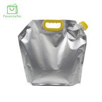 Pochettes souples personnalisées en PE réutilisables avec bec verseur pour huile d'olive, lait, eau, résistantes à l'humidité, imprimées en héliogravure, différentes tailles