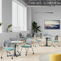 Chaise pliante portable en plastique gris pour la formation en bureau ou les achats en gros de mobilier de bureau