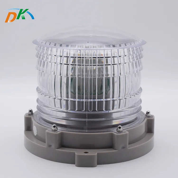 Deke DK LED năng lượng mặt trời cảnh báo giao thông tháp xây dựng tín hiệu màu đỏ nhấp nháy hàng không ánh sáng