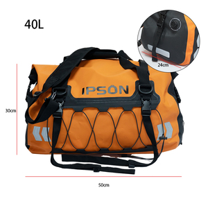 맞춤형 로고 500D PVC 타프린 40L 용량 방수 오토바이 더플백 테일 러기지백 아웃도어 백 - Product Image 3