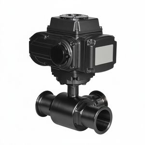 COVNA DN40 1.5 Inch 3 Way L Port 220V AC <b>Tri</b> <b>Clamp</b> Food Grade Stainless Steel Ball Valve Motor Operated Sanitary Ball Valve - Product Image 4