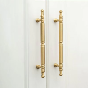 Longs boutons d'armoire en laiton doré tiroir porte tirer t-bars pour cuisine commode chambre salle de bain meubles antioxydant protégé - Product Image 2