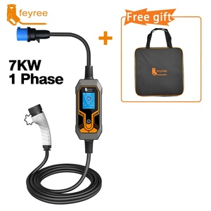 Chargeur portable pour véhicule électrique Feyree 7 kW, station de recharge rapide CA 32 A avec adaptateur de prise Schuko 16 A, état neuf, type 2 - Product Image 3