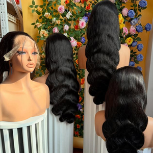 Pelucas sin pegamento de cabello humano virgen vietnamita de lujo original, ondulado, con doble trama y encaje frontal, para mujeres afroamericanas. - Product Image 2