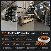 Machine à fabriquer des granulés d'aliments pour poissons flottants, extrudeuse à double vis, ligne de production automatique d'aliments pour truites aquatiques, 500 kg/h