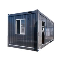 Conteneur industriel en acier détachable de 20 pieds pour bureau, mini-maison familiale, grand espace habitable, prêt à emménager avec toilettes