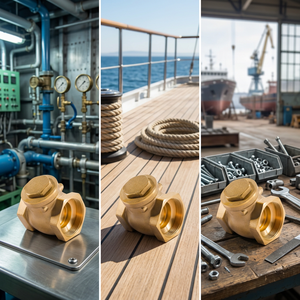 Clapet anti-retour horizontal en laiton avec filetage femelle BSP pour système de conduite d'eau de yacht marin - Product Image 6