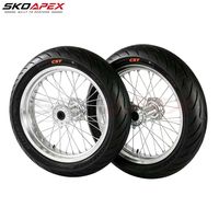 Jeu de roues Supermoto chromées de 17 pouces pour Sur-Ron LBX Talaria, version améliorée, pièces pour moto électrique tout-terrain.
