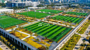 Solution de projet de terrain de football intérieur durable et écologique tout-en-un, conforme aux normes <span class=keywords><strong>FIFA</strong></span>, gazon artificiel souple ignifuge - Product Image 3