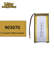 Batería de Iones de Litio/Li-ion de Polímero de 3.7V 2000mAH 903070 913070 para Reloj Inteligente, GPS, Reproductor MP3, MP4, Altavoz de Teléfono Celular