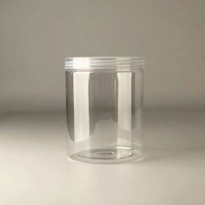 MAIRUN MBST-047 300ml/500ml/1000ml Clear BPA-Free PET Wide Mouth Storage <b>Jar</b> Aluminum Screw Cap Custom Color Skin Care Cream - Product Image 4