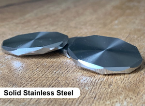 Blanks de pièces de monnaie de golf personnalisés usinés CNC en acier inoxydable massif de 1,25 pouce, cuivre et laiton, avec bord facetté, pour pièces de monnaie de défi - Product Image 4