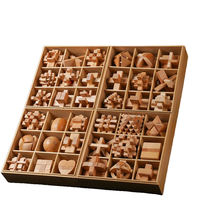 Rompecabezas de Madera Cuadrado 3D Hecho a Mano de Lujo con Letras del Alfabeto, Juego de Ingenio para Desbloquear y Enlazar, Prueba de QI, Bola Mágica para Ramadán