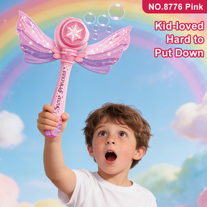 Varita <span class=keywords><strong>de</strong></span> Burbujas <span class=keywords><strong>de</strong></span> Princesa <span class=keywords><strong>de</strong></span> Doble Color (Rosa/Azul) <span class=keywords><strong>de</strong></span> Calidad LEZA BABY, Venta al por Mayor, Soplador <span class=keywords><strong>de</strong></span> 10 Orificios con Luces LED y Música - Product Image 4