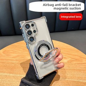 Sang trọng đối với <span class=keywords><strong>Samsung</strong></span> S25 S24 Ultra S23 S22 tương thích trong suốt chống thả đứng từ trường hợp điện thoại Electroplated TPU + PC - Product Image 3