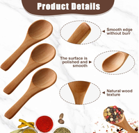 Ustensiles de cuisine en bois : Spatule antiadhésive et petite cuillère à riz pour la cuisson et le service de plats chauds