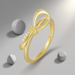 मोइससानाइट रिंग 18k गोल्ड महिलाओं के सरल और फैशनेबल फाइन रिंग डिजाइन - Product Image 4