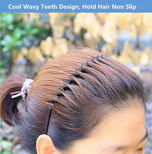 SongMay المعادن رباط شعر للرجال المرأة عقال الرياضية الأزياء متموجة رباط شعر s للجنسين أسود رباطات - Product Image 4