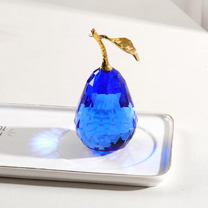 Figurines en cristal faites à la main en forme de poire, objets de collection, décorations en verre en forme de fruits pour bureau, presse-papiers en verre artistique pour la maison et la cuisine - Product Image 6