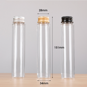 110Ml <span class=keywords><strong>Plastic</strong></span> Platte Bodem Reageerbuis Fles, data Kabel Lijn Buis Met Schroef Aluminium Goud Zilver Zwart Cap Deksel - Product Image 2