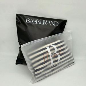 Custom Printed LOGO Matte Black Shipping Bags With Logo Plastic Mail Poly Ship Mailers Gift Package Mailing Bags for Clothes - Product Image 2