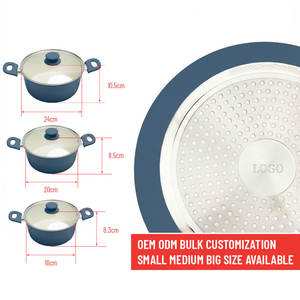 E-TOP Productos al por Mayor, Cacerolas de Aluminio Fundido, Revestimiento Cerámico Antiadherente, Olla para Sopa, Utensilios de Cocina para Bistro y Restaurante - Product Image 6