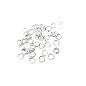 Anelli di congiunzione Ilan 20mm bianchi in metallo a K chiuso per la creazione di gioielli - Product Image 1