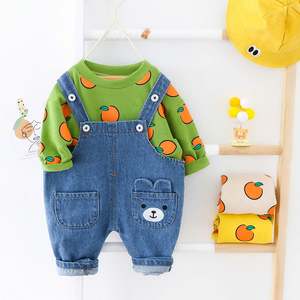 Ensembles de vêtements pour enfants à manches longues et pantalons décontractés avec poches et boutons, très demandés - Product Image 2