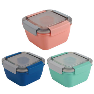 Boîte à lunch pour micro-ondes avec compartiments, grande capacité, adaptée aux étudiants, fermeture à pression sur quatre côtés, écologique, en PP - Product Image 5