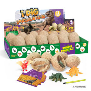 Kit de excavación arqueológica para niños, juguetes educativos para excavar up12, mezcla de dinosaurios, huevo, Paleontología, dino fósil - Product Image 1