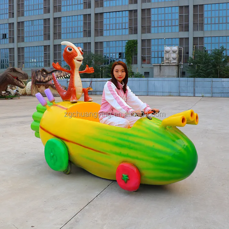 Topu mısır kraker jetonlu 24V sürüş çocuklar popüler 2 kişilik Mini eğlence parkı küçük çocuk arabası kapalı açık oyun makinesi