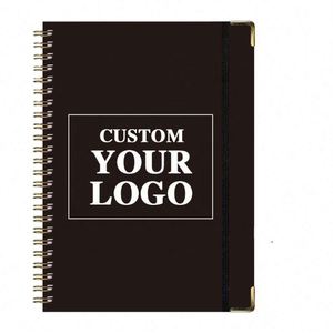 Xdh646 Customizable Logo <b>Spiral</b> Printing <b>A5</b> Diary Promotion Gift Leather Cover Journal Coil <b>Notebook</b> Custom Promotional Gifts - Product Image 1