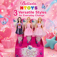 Poupée de mode Belinda en plastique solide de 11,5 pouces pour filles, articulations mobiles, 4 styles, cadeaux pour enfants