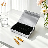 Boîte cadeau en velours avec couvercle rabattable, boîte pour huiles essentielles, plaque métallique personnalisée, couleur personnalisée, emballage en velours pour coffret d'huiles essentielles
