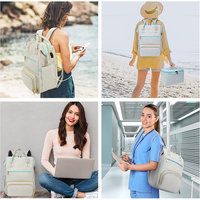 Mochila de almuerzo personalizada con compartimento térmico extraíble de gran capacidad, multifuncional, para fabricantes de bolsas de pañales y almacenamiento de leche materna