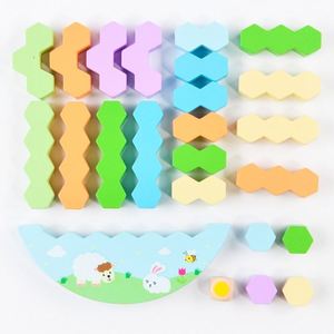 Family Night Tower Fun Stacking Exciting Wooden Balance Game With <b>Building</b> <b>Blocks</b> - Product Image 4