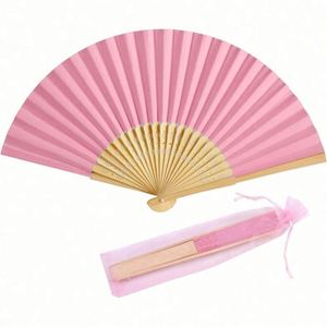 Éventail en bambou de style rétro chinois 33 cm, motif sculpté artisanal, idéal pour mariage, fête, danse et comme cadeau d'affaires - Product Image 6