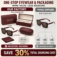 Lunettes de soleil unisexes œil de chat élégantes avec monture optique polie, clip magnétique et embouts de branches confortables – Commande en gros OEM ODM
