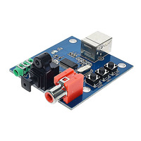 Tarjeta DAC de Audio USB PCM2704 con Salida Coaxial/Fibra Óptica, Decodificador de Tarjeta de Sonido de Alta Fidelidad y Alta Resolución, Grado Audiófilo