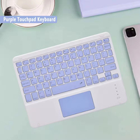 Keyboard Nirkabel Tipis Retro Multi-warna 10-Inci dengan Touchpad Ringan untuk iPad iPhone Smartphone Tablet PC Grosir Baru