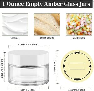 Empty 5g-50g Acrylic Screw Top <b>Plastic</b> Round Cosmetic <b>Jar</b> for Face & Eye Cream Lotion with Skin Care Custom Logo - Product Image 2