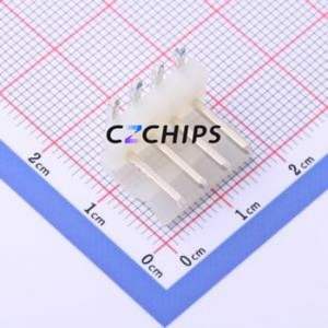 HC-3.96-4A4W Wire-to-Board Pin Header Bent Lead Through Hole,P=3.96mm Connector 1x4P 3.96mm Right Angle Insert CH - Product Image 1