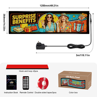 Layar LED RGB Fleksibel 64*256 1.3m, Dapat Diprogram, Tahan Air IP65 untuk Luar Ruangan, Kecerahan Tinggi, untuk Iklan