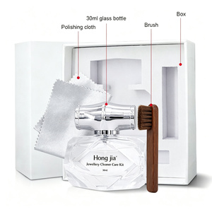Kit de nettoyage professionnel pour bijoux en diamants, or et platine - Nettoyant naturel sans alcool, matériaux écologiques, flacon de 30 ml - Product Image 1