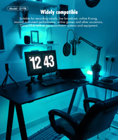 Support de microphone à condensateur USB, cardioïde, haute résolution, suppression du bruit, portable, design élégant, métal, plastique, studio de musique, jeux