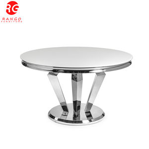 Meubles de salon <span class=keywords><strong>Arturo</strong></span> ensembles de table à manger ronde ensembles de salle à manger en marbre gris chromé table à manger et 4 chaises - Product Image 5