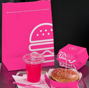 Подгонянная биоразлагаемая коробка для хранения пищевых продуктов, картон, новый дизайн, розовая коробка для жареной курицы с логотипом - Product Image 5